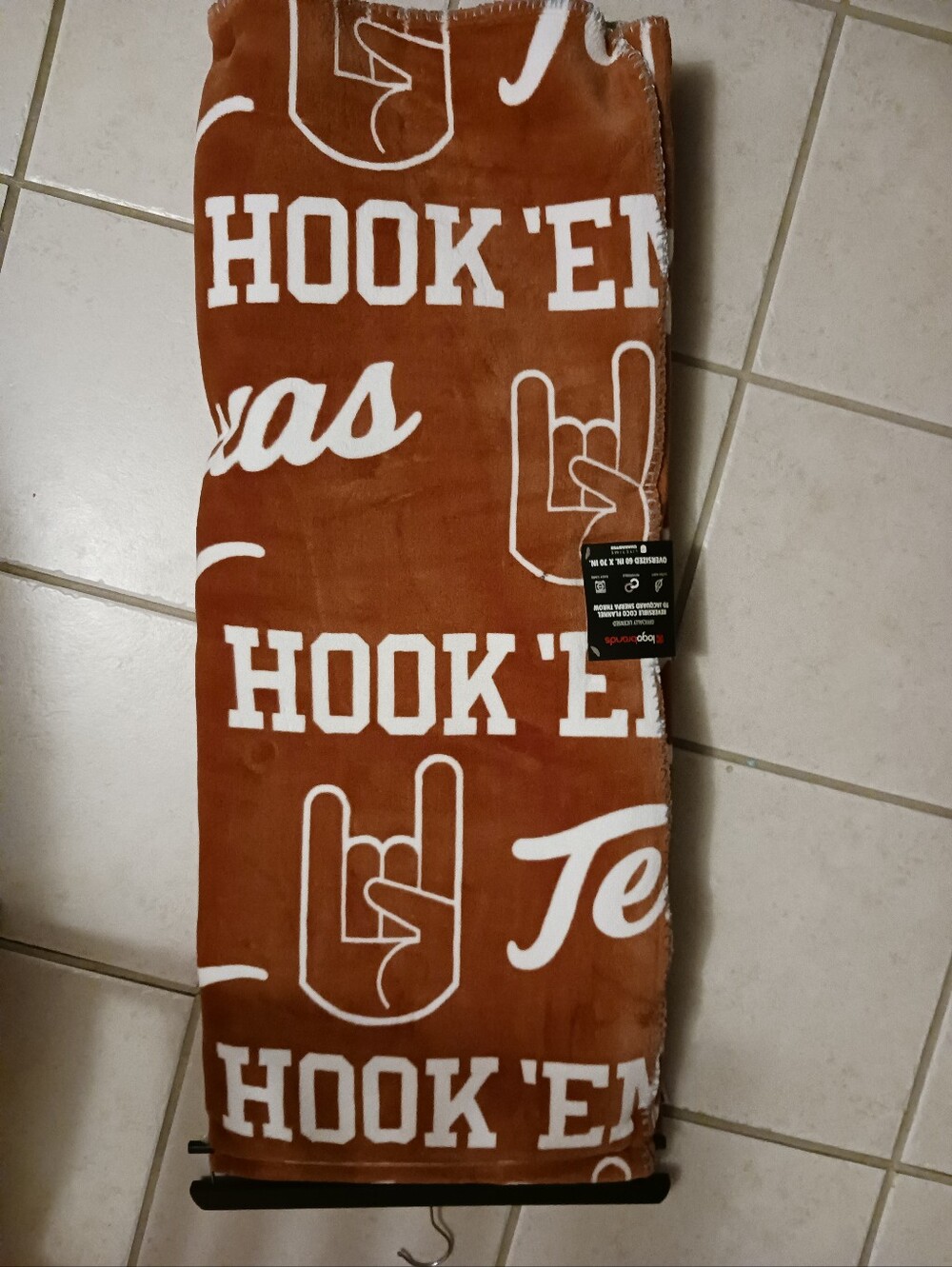 Texas Longhorns  'Hook 'Em' Burnt Orange Throw Blanket